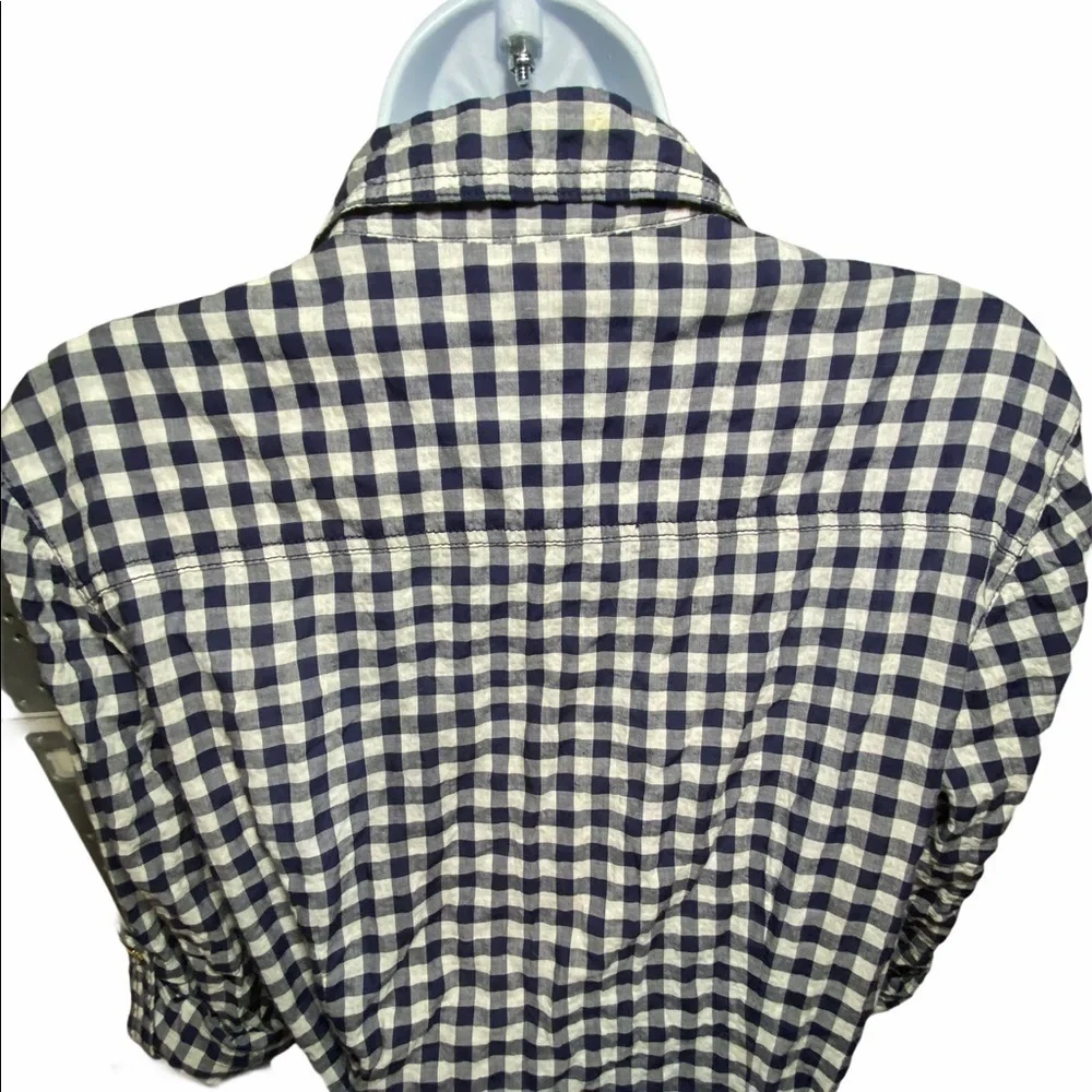 Tory Burch Gingham Shirt Dress Size 6 | Tie Waist Button Front Midi